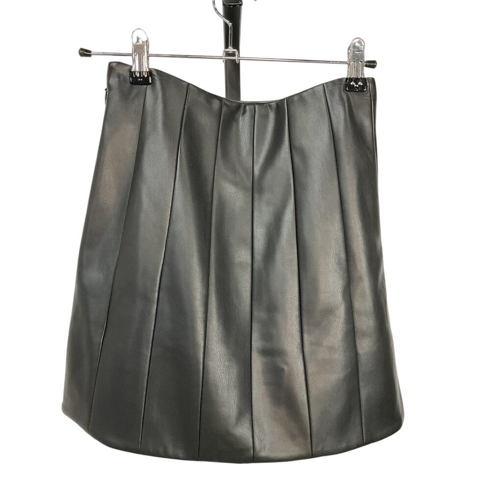Staud Pleated Black Wells Mini Skirt Size 0 - Picture 3 of 5